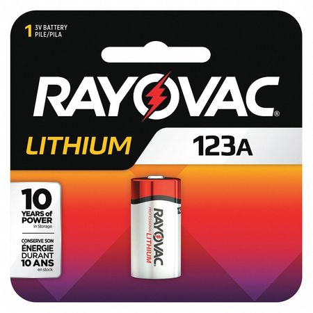 RAYOVAC Battery, 3V Lithium RL123A-1