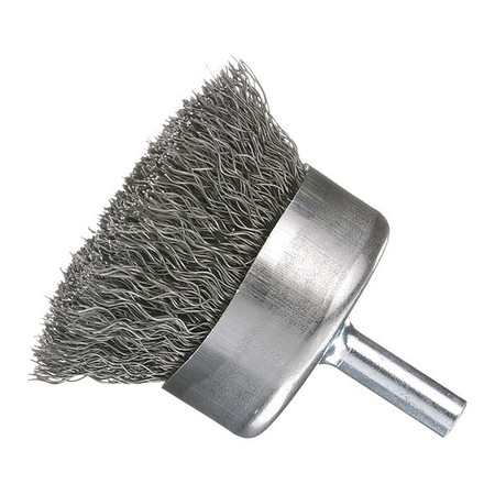 OSBORN Crimped Wire Cup Brush, 1/4" Shank, 2.5" 0003201200