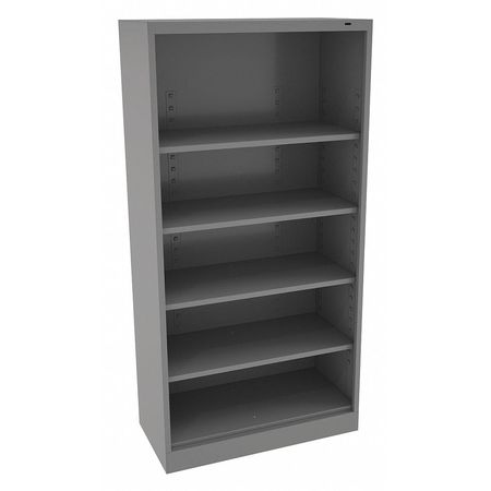 TENNSCO Bookcase, Gray, Welded, 36" x 18" x 72" BC18-72-MGY