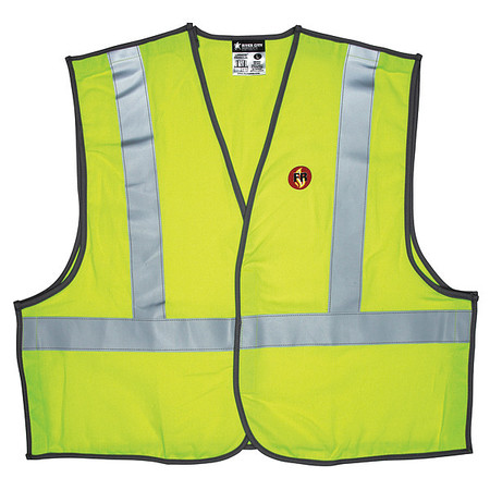 Mcr Safety FR Breakaway Vest, CL2, Lime, 2X FRMBCL2XXL