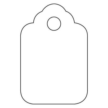 PARTNERS BRAND Merchandise Tags, 1 1/8" x 1 3/4", White, 1000/Case G26008