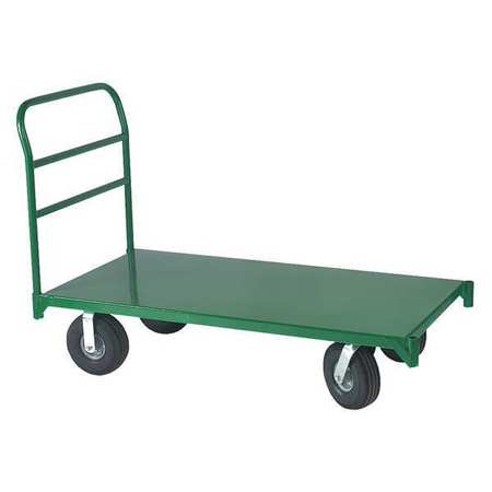 PARTNERS BRAND Metal Platform Cart, 30" x 60", Green, 1/Each WS1021