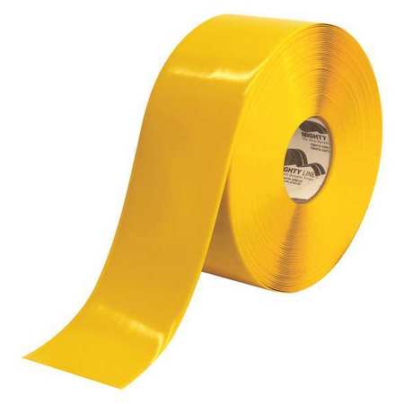 MIGHTY LINE Mighty Line™ Deluxe Safety Tape, 60 Mil PVC, 4" x 100', Yellow, 1/Case T94100Y