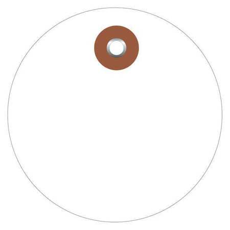 PARTNERS BRAND Plastic Circle Tags, 3", White, 100/Each G26071