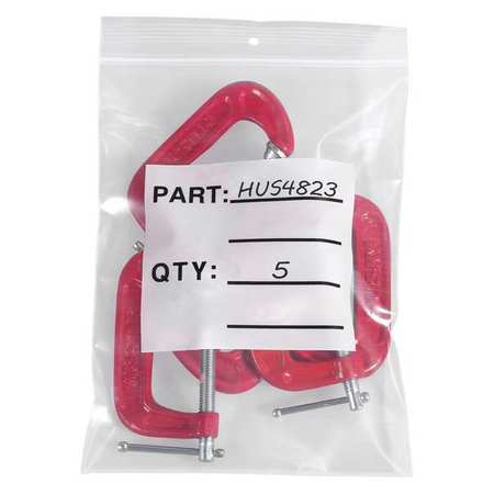 PARTNERS BRAND 4" x 6" Parts Bags W/ Hang Holes, 4 mil, Clear, PK 1000 PB12004
