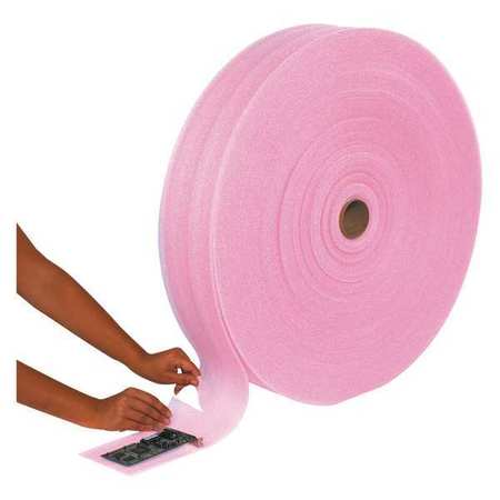 PARTNERS BRAND Perforated Anti-Static Air Foam Rolls, 1/8" x 6" x 550', Pink, 12/Each FW18S6ASP