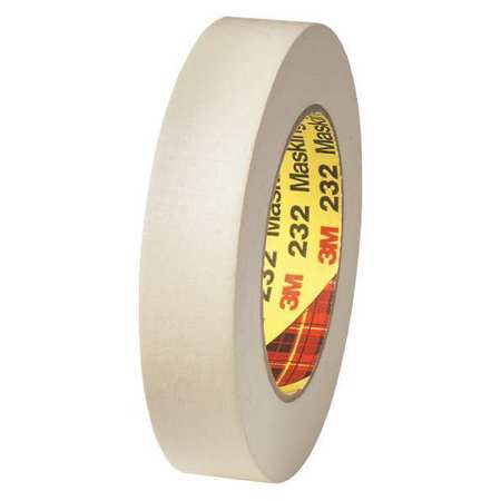 SCOTCH 3M™ 232 Masking Tape, 6.3 Mil, 1" x 60 yds., Tan, 12/Case T93523212PK
