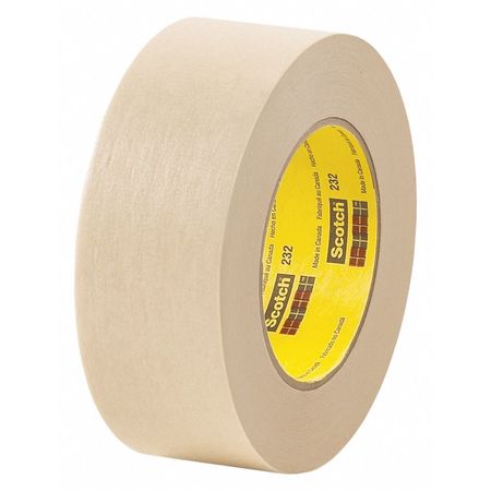 Scotch 3M™ 232 Masking Tape, 6.3 Mil, 2" x 60 yds., Tan, 12/Case T93723212PK