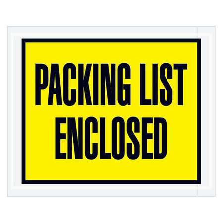 TAPE LOGIC Tape Logic® "Packing List Enclosed" Envelopes, 4 1/2" x 5 1/2", Yellow, 1000/Case PL401