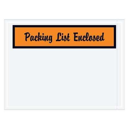 TAPE LOGIC Tape Logic® "Packing List Enclosed" Envelopes, 4 1/2" x 6", Orange, 1000/Case PL2