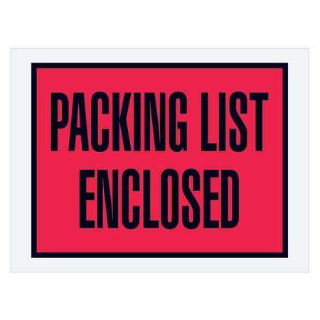 TAPE LOGIC Tape Logic® "Packing List Enclosed" Envelopes, 4 1/2" x 6", Red, 1000/Case PL411