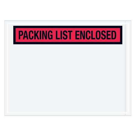 TAPE LOGIC Tape Logic® "Packing List Enclosed" Envelopes, 4 1/2" x 6", Red, 1000/Case PL451
