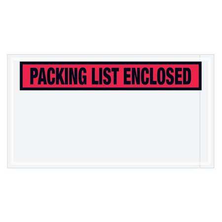 TAPE LOGIC Tape Logic® "Packing List Enclosed" Envelopes, 5 1/2" x 10", Red, 1000/Case PL446