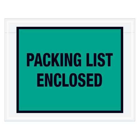 TAPE LOGIC Tape Logic® "Packing List Enclosed" Envelopes, 7" x 5 1/2", Green, 1000/Case PL408