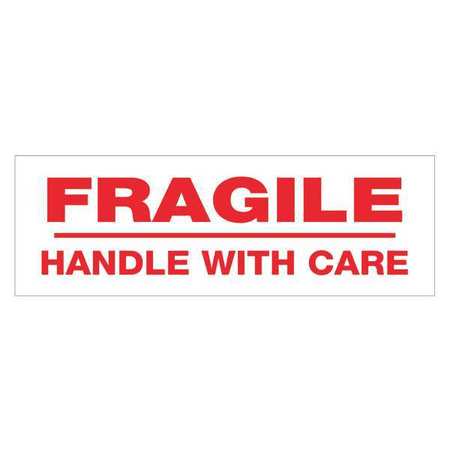 TAPE LOGIC Tape Logic® Pre-Printed Carton Sealing Tape, "Fragile Handle With Care", 2.2 Mil, 2" x 55 yds., Red/White, 6/Case T901P026PK