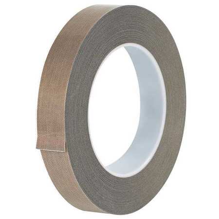 PARTNERS BRAND PTFE Glass Cloth Tape, 3 Mil, 3/4" x 36 yds., Brown, 1/Case T964213