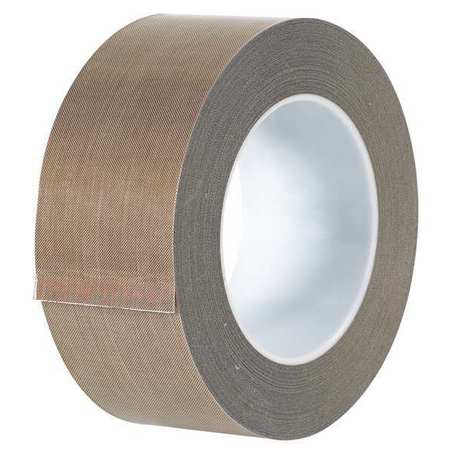 PARTNERS BRAND PTFE Glass Cloth Tape, 10 Mil, 2" x 18 yds., Brown, 1/Case T967223