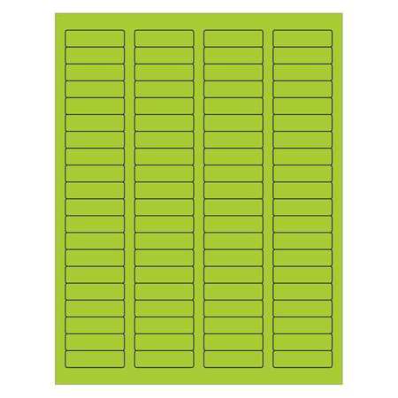 TAPE LOGIC Tape Logic® Rectangle Laser Labels, 1 3/4" x 1/2", Fluorescent Green, 8000/Case LL170GN