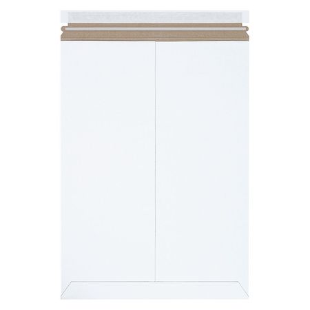 PARTNERS BRAND Self-Seal Flat Mailers, 13" x 18", White, 100/Case RM18SS
