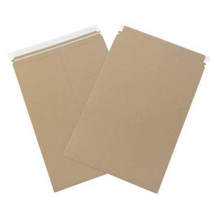 PARTNERS BRAND Self-Seal Flat Mailers, 13" x 18", Kraft, 100/Case RM6K