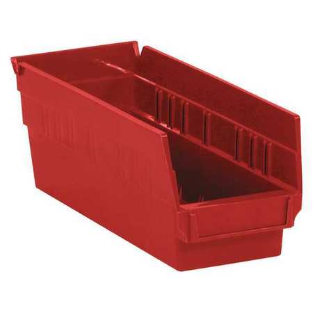 PARTNERS BRAND Shelf Storage Bin, Red, 36 PK BINPS102R