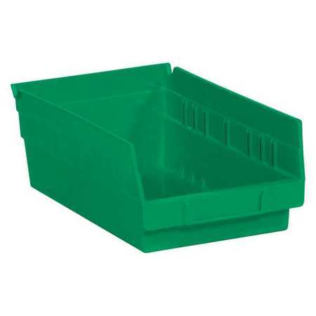 PARTNERS BRAND Shelf Storage Bin, Green, 30 PK BINPS103G