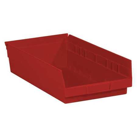PARTNERS BRAND Shelf Storage Bin, Red, 8 PK BINPS114R