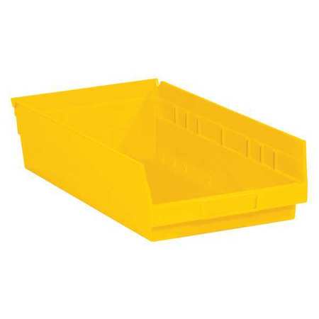 PARTNERS BRAND Shelf Storage Bin, Yellow, 8 PK BINPS114Y