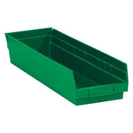 PARTNERS BRAND Shelf Storage Bin, Green, 8 PK BINPS122G