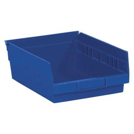PARTNERS BRAND Shelf Storage Bin, Blue, 8 PK BINPS105B