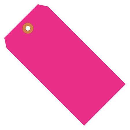 PARTNERS BRAND Shipping Tags, 13 Pt., 6 1/4" x 3 1/8", Fluorescent Pink, 1000/Case G12081E