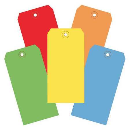 PARTNERS BRAND Shipping Tags, 13 Pt., 4 3/4" x 2 3/8", Assorted Color, 1000/Case G20001