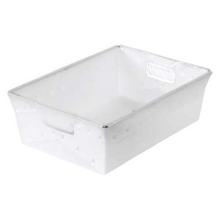 PARTNERS BRAND Nesting Space Age Totes, White, Plastic, 13 in W, 6 in H, 6 PK BINS180