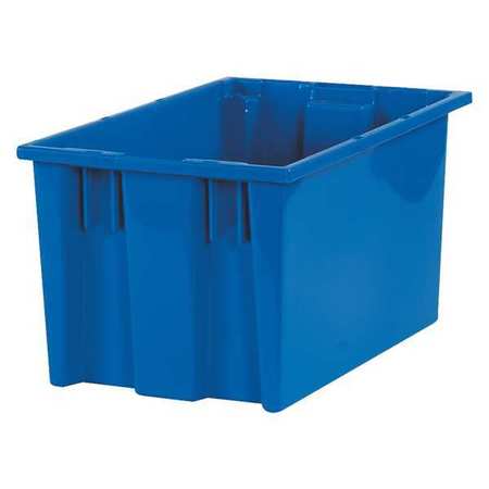 PARTNERS BRAND Stack and Nest Container, Blue, Plastic, 6 PK BINS110