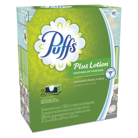 Puffs Plus Lotion™ 2 Ply Facial Tissue, 116 Sheets 82086