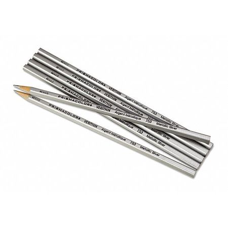 Prismacolor Pencil, Verithin, Silver, PK12 2460