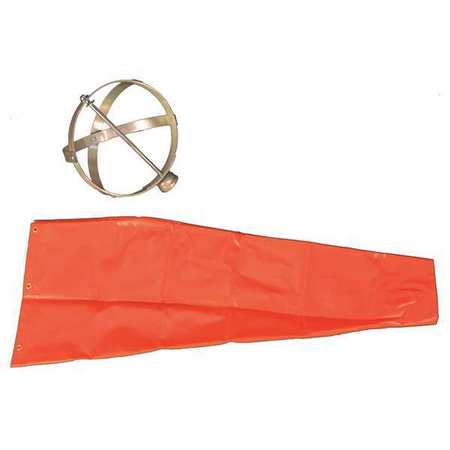 CORTINA SAFETY PRODUCTS Windsock With Hardware, 18", Open, 4ft. 03-WS-4KT