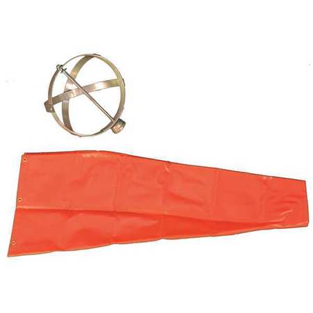 CORTINA SAFETY PRODUCTS Windsock With Hardware, 18", Open, 8ft. 03-WS-8KT