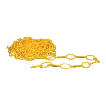 Cortina Safety Products Yellow Plastic Chain, 2"x20 ft. 03-600-27