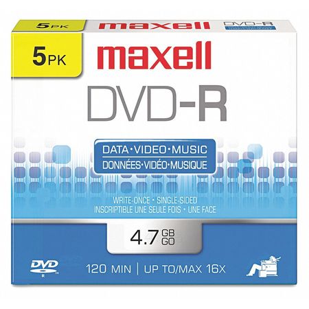 Maxell Disc, Dvd-R, 16x, 4.7 GB, PK5 638002