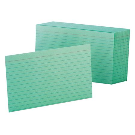 Oxford Index Card, Ruled, 4x6", Green, PK100 7421-GRE