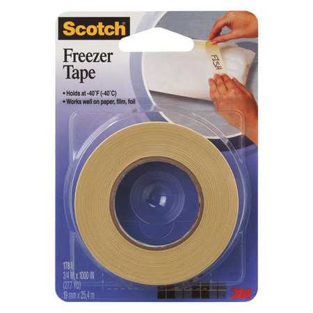 SCOTCH 3M™ 178 Freezer Tape, 2.6 Mil, 3/4" x 1000', Natural, 24/Case T934178
