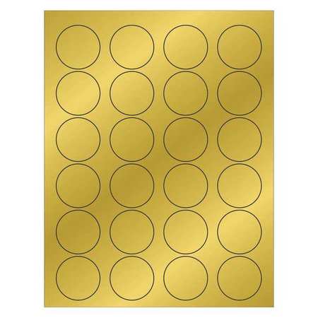 TAPE LOGIC Tape Logic® Foil Circle Laser Labels, 1 5/8", Gold, 2400/Case LL216GD