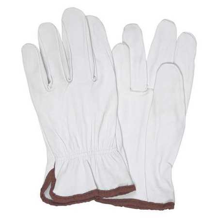 PARTNERS BRAND Goatskin Leather Drivers Gloves, Large, White, 3 Pairs/Case GLV1065L