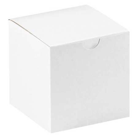 PARTNERS BRAND Gift Boxes, 4" x 4" x 4", White, 100/Case GB444