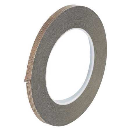 PARTNERS BRAND PTFE Glass Cloth Tape, 3 Mil, 1/4" x 18 yds., Brown, 1/Case T961213