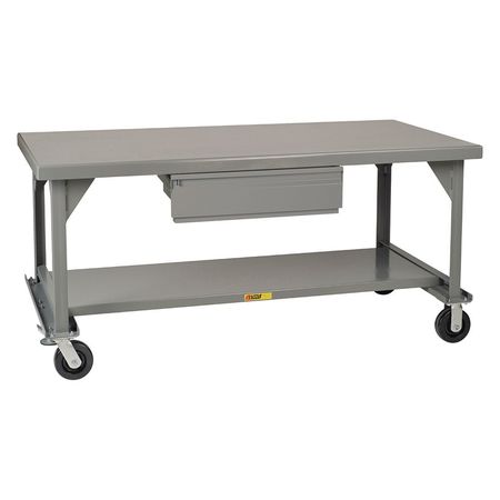 LITTLE GIANT Mobile Workbench, 30x72,3600 lb. WW3072-HD-6PHFL