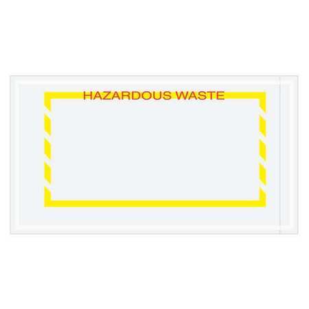 TAPE LOGIC Tape Logic® "Hazardous Waste" Document Envelopes, 5 1/2" x 10", Yellow, 1000/Case PL482
