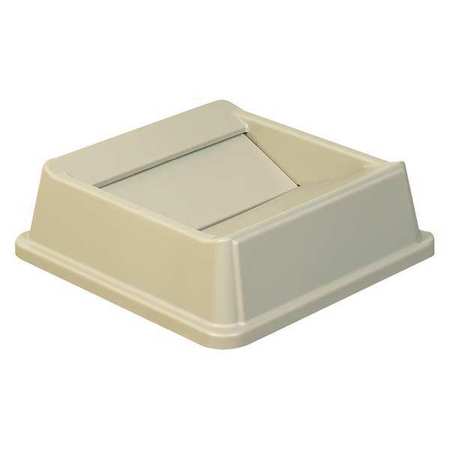 PARTNERS BRAND Hands-Free Container Lid, 20 in W/Dia, Beige, Plastic RUB137LBE