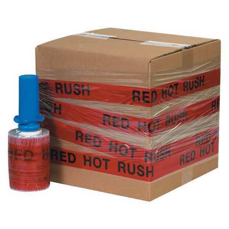 GOODWRAPPERS Goodwrappers® Identi-Wrap, "RED HOT RUSH", 5" x 80 Gauge x 500', Red/Black, 6/Case GOODID5RHR